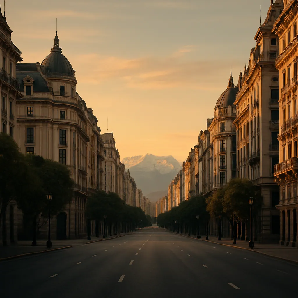 Buenos Aires mit Anden und weiter Pampa-Landschaft Argentiniens
