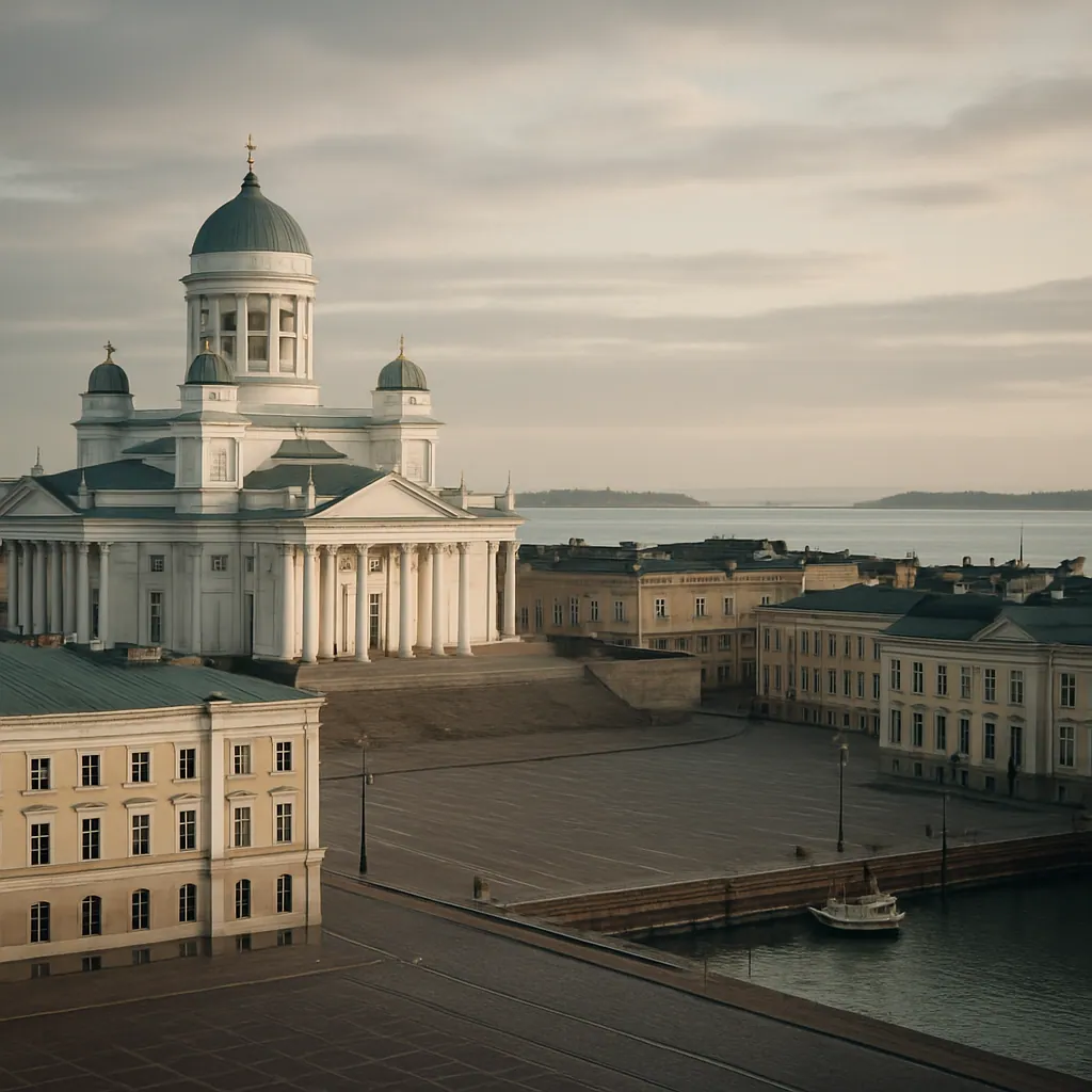 Dom von Helsinki am Senatsplatz, der Hauptstadt von Finnland