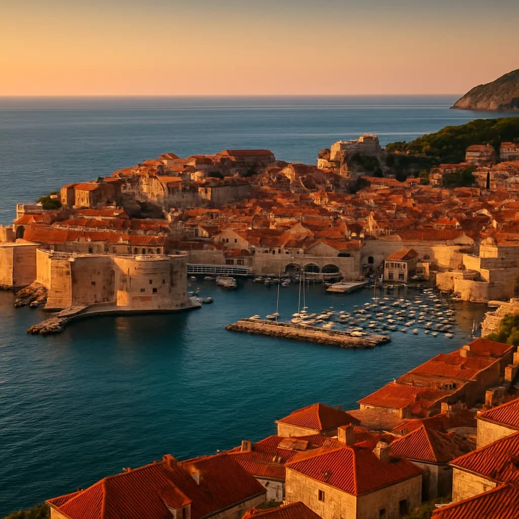 Altstadt von Dubrovnik an der türkisfarbenen Adriaküste